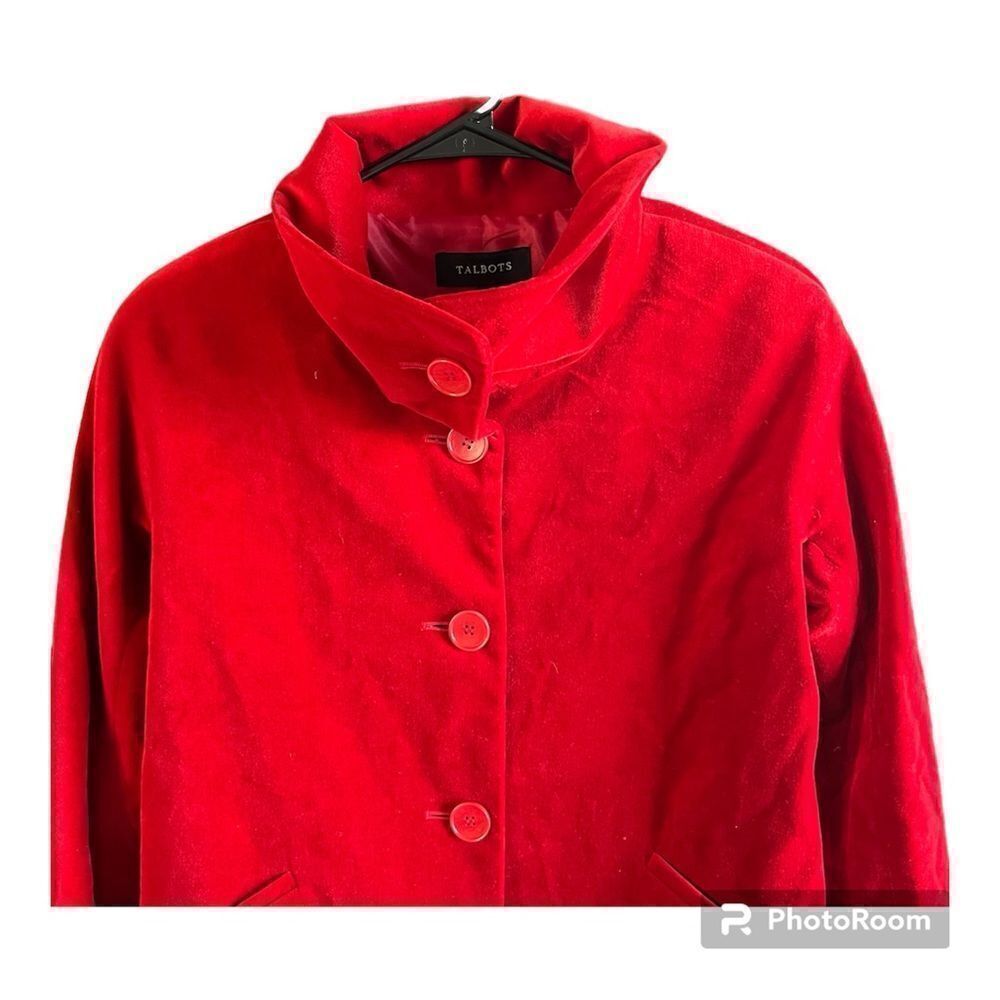 Women’s Talbots Orange Brushed Jacket Size 2 - Picture 3 of 5